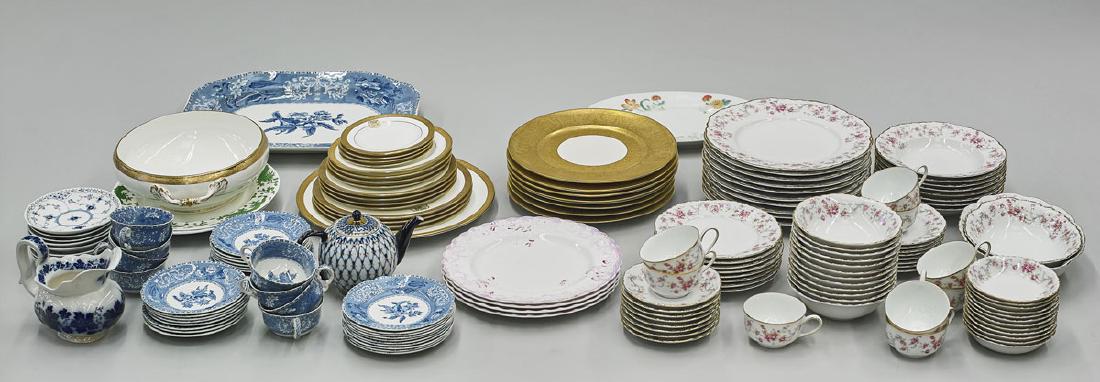 Large Collection of Porcelain Tableware: Large collection of porcelain tableware, including: Hammersley for Tiffany & Co. Cauldon England for Higgins & Seiter, Ransgil, Thomas Bavaria, Royal Copenhagen, Spode, Vinraka, Hutschenreuther,