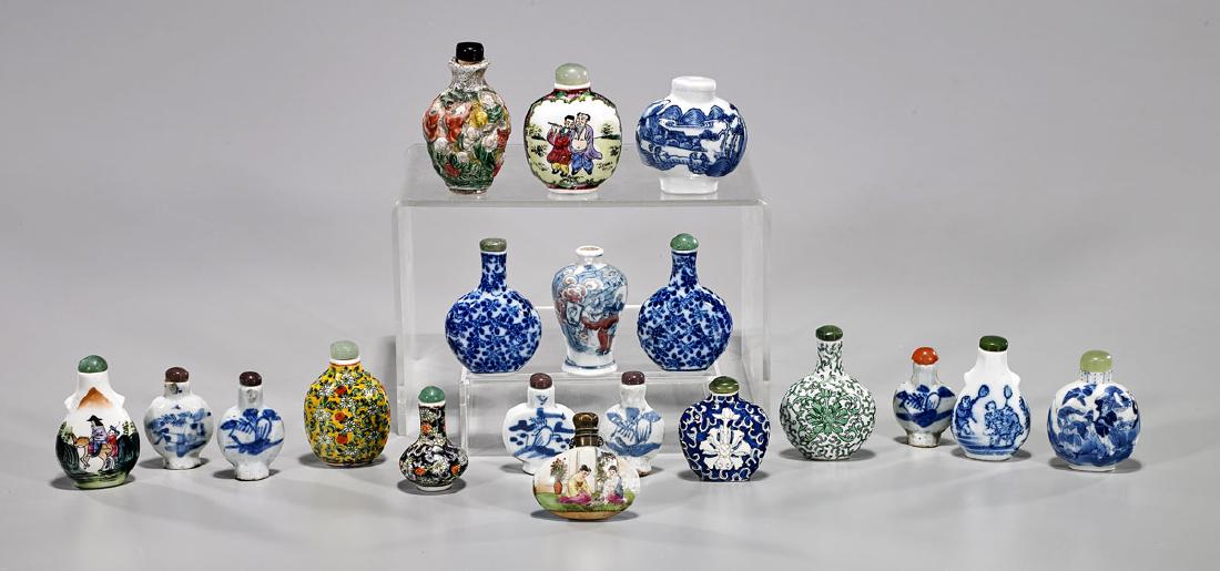 Collection of Nineteen Chinese Porcelain Snuff Bottles (1 of 1)