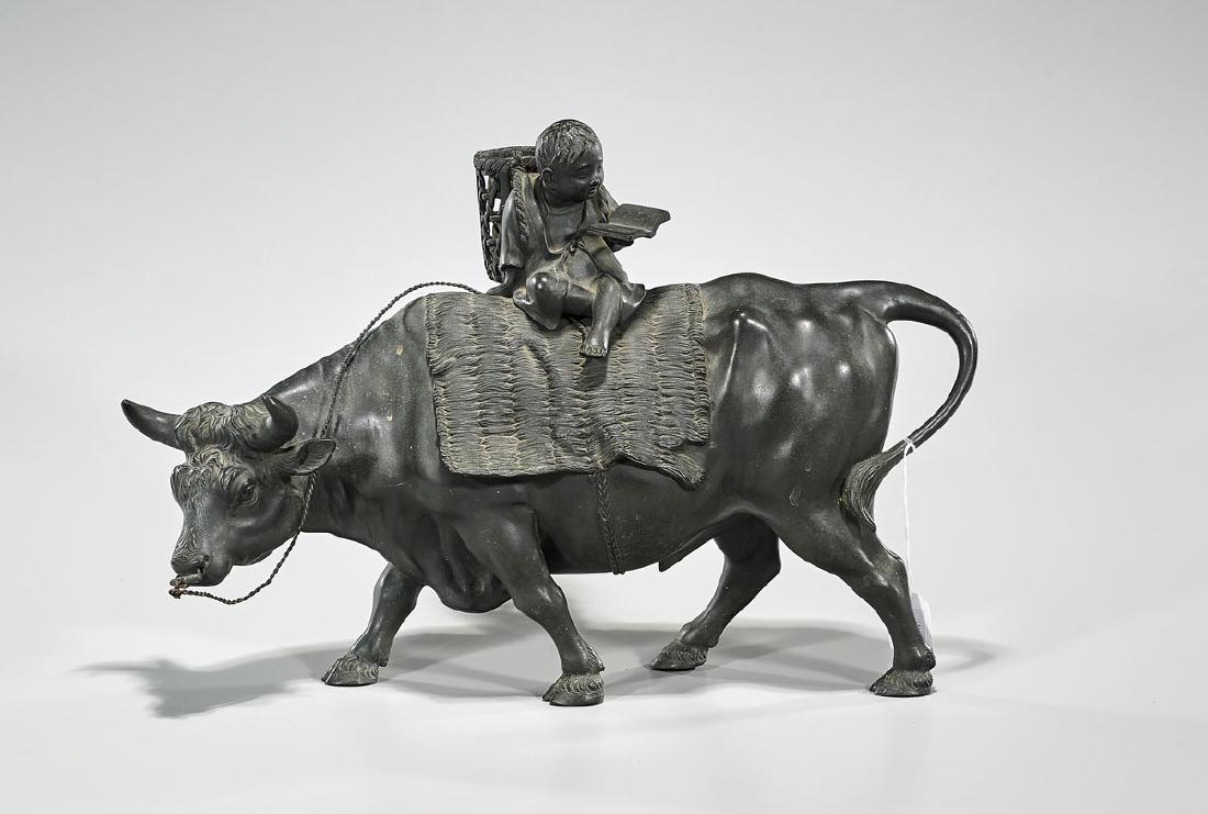Chinese Bronze Model of a Bull With Boy Rider (1 of 2)