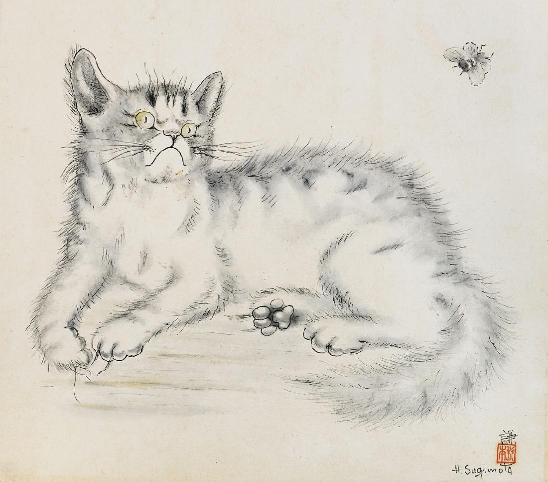 WATERCOLOR BY HENRY SUGIMOTO: Cat (1 of 2)
