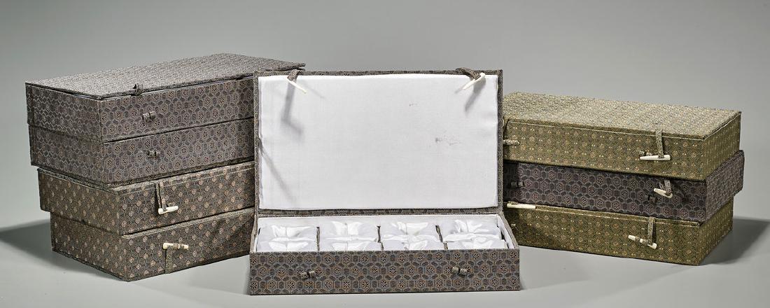 Group of Eight Fitted Snuff Bottle Boxes (1 of 1)