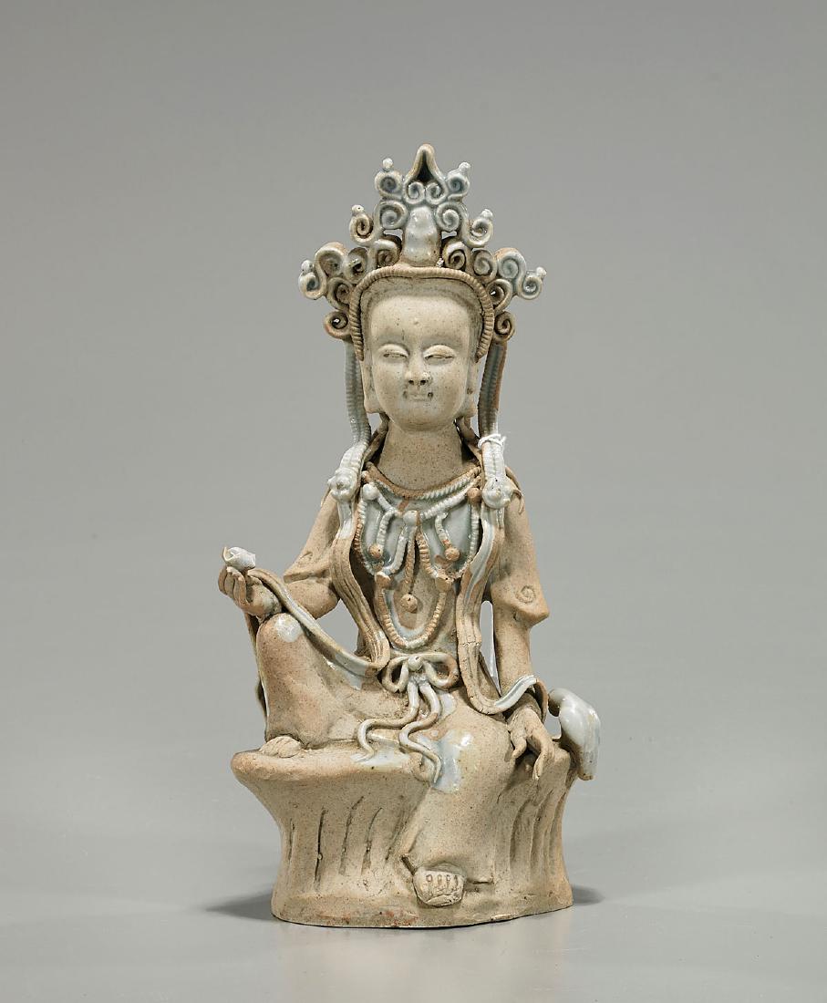Chinese Song-Style Parcel-Glazed Ceramic Guanyin (1 of 1)