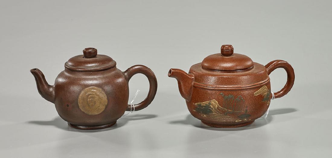 Two Chinese Yixing Pottery Teapots (1 of 3)