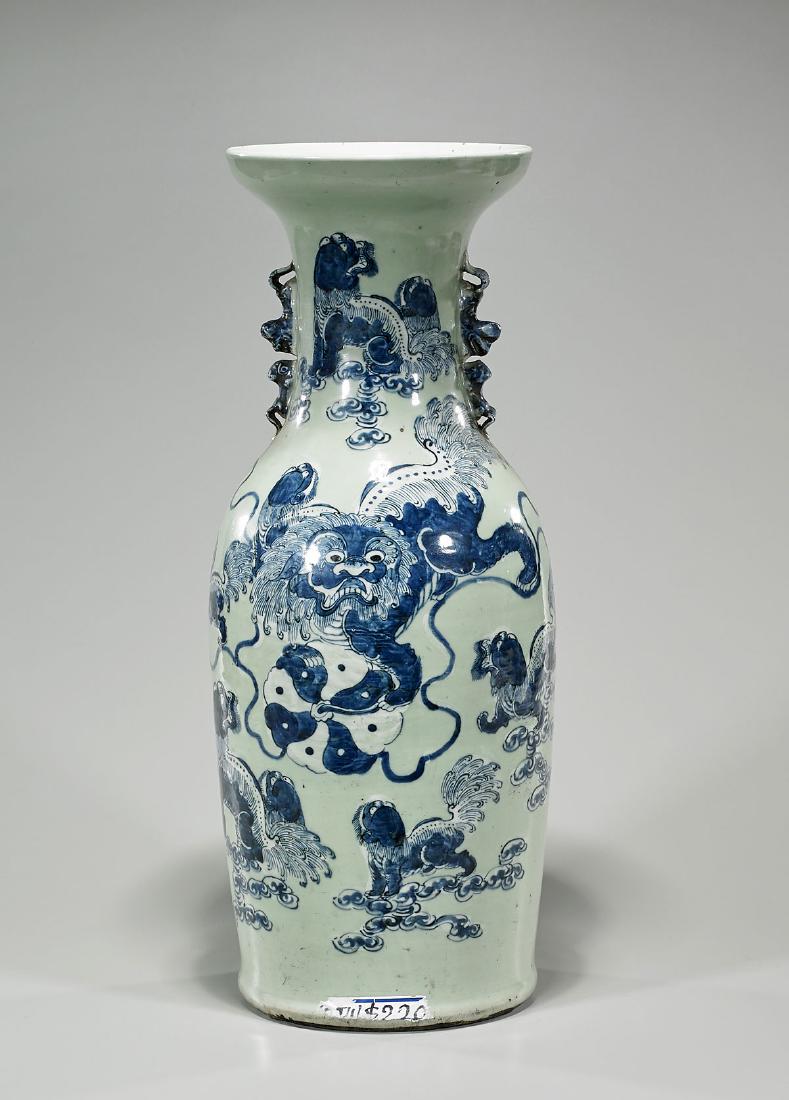 Antique Chinese Blue & Celadon Porcelain Vase (1 of 1)