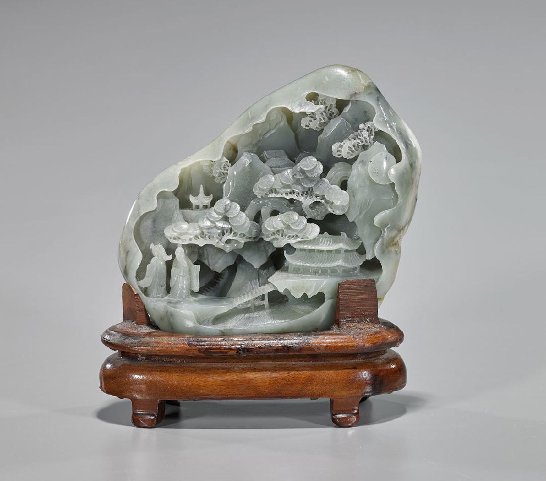 Chinese Carved Jade Boulder (1 of 1)