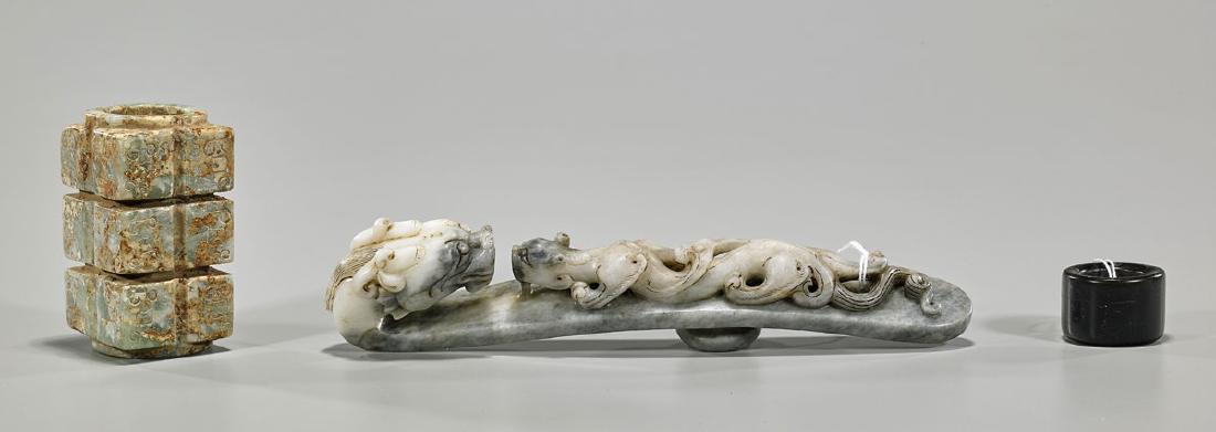 Group of Three Chinese Hardstone Carvings (1 of 1)