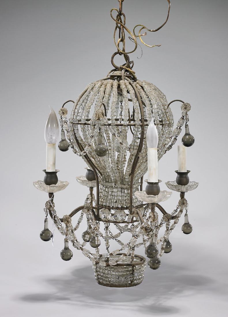Elaborate Antique Italian Crystal & Brass Chandelier (1 of 1)