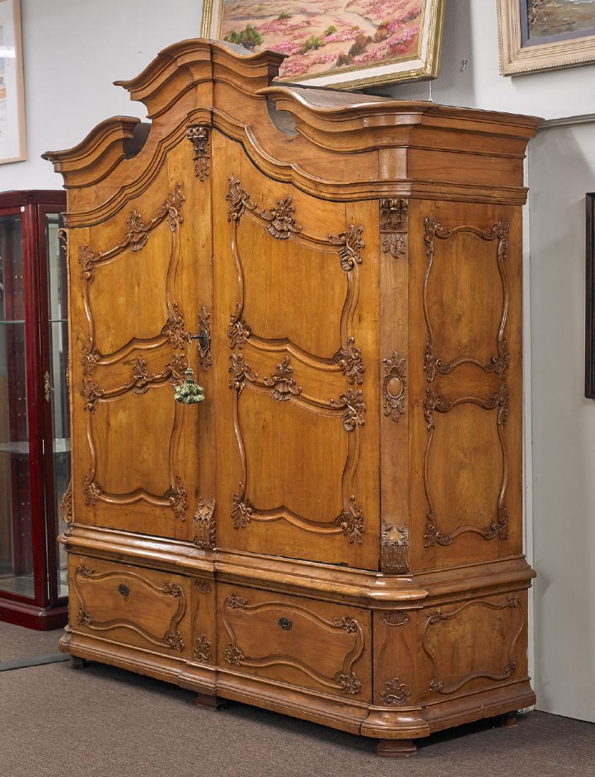 Massive & Elaborately Carved Antique Wood Armoire (1 of 1)