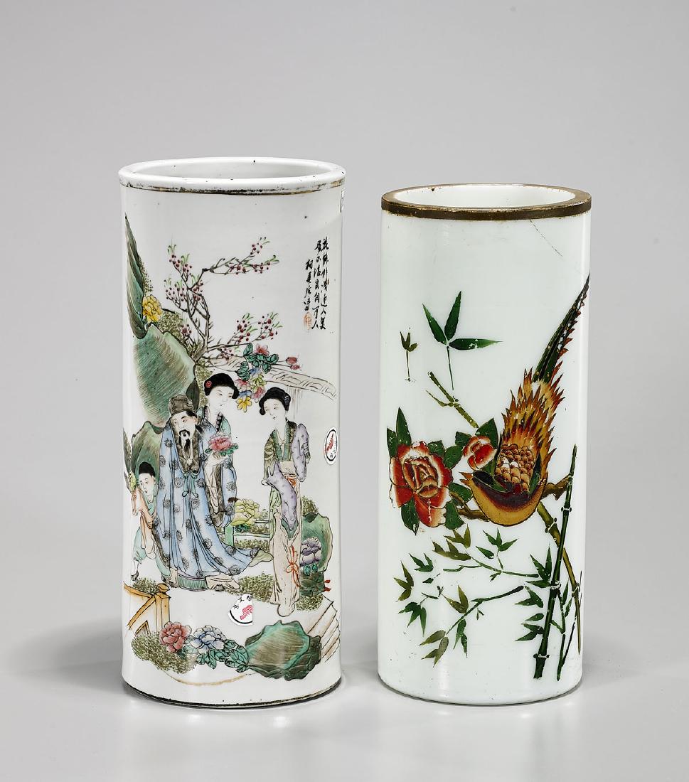 Two Antique Chinese Enameled Hat Stands (1 of 1)