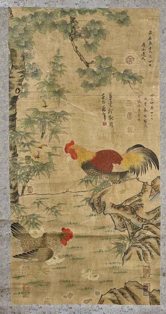 Two Chinese Scrolls: After Lin Chun & Gao Kegong (1 of 4)