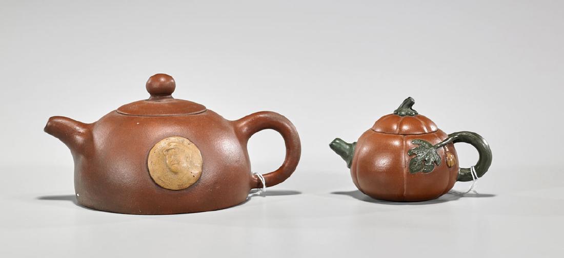 Two Chinese Yixing Pottery Teapots (1 of 2)