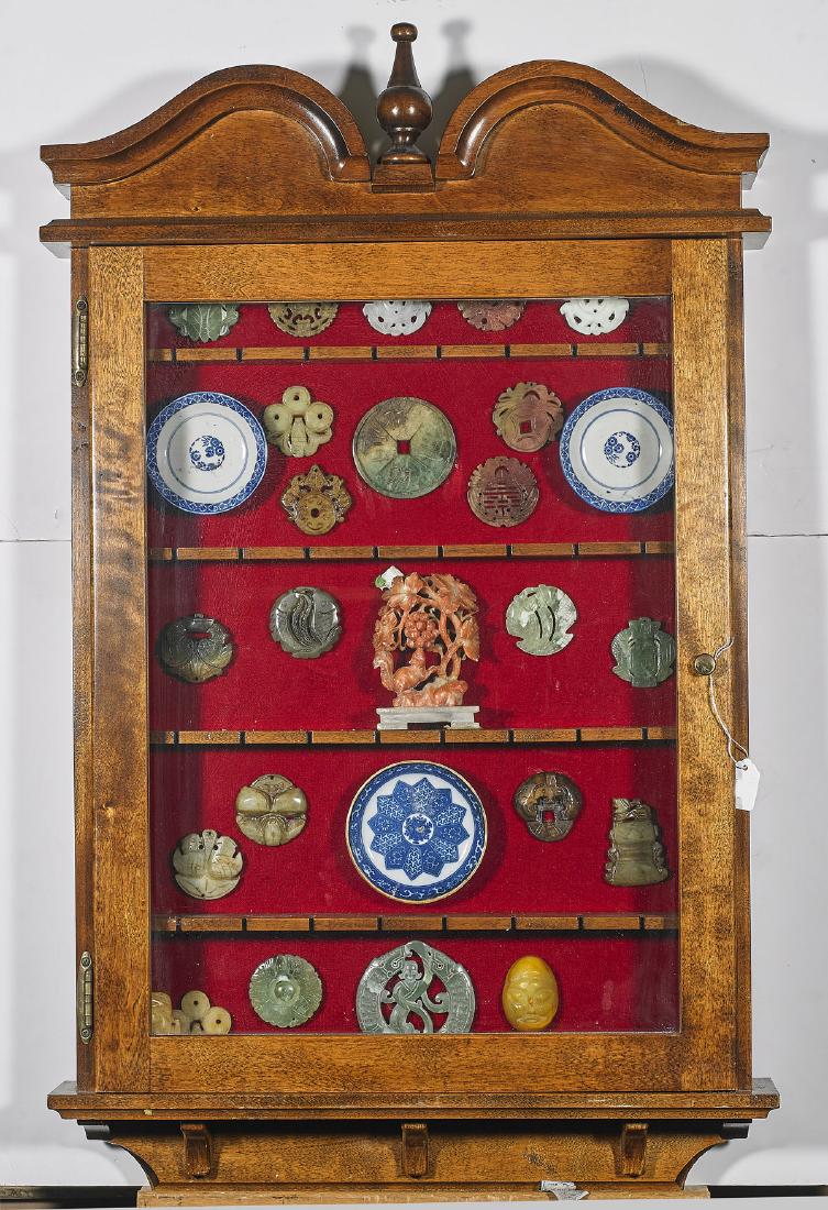 Wood & Glass Curio Cabinet (1 of 1)