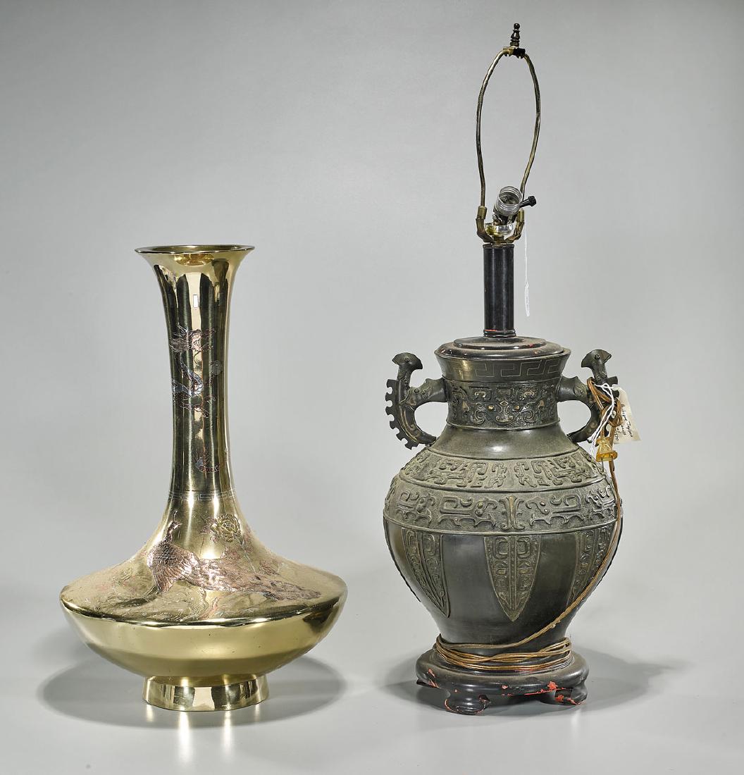 Two Various Metalwork Vases (1 of 2)