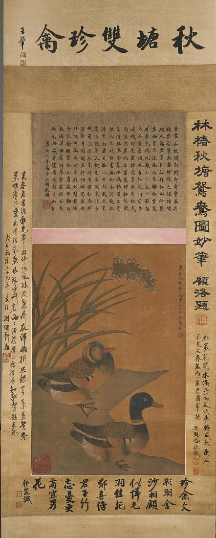 Chinese Silk Scroll After Lin Chun (1 of 2)
