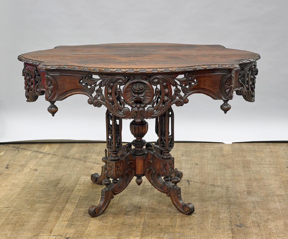 Antique Elaborately Carved Wood Table (1 of 1)