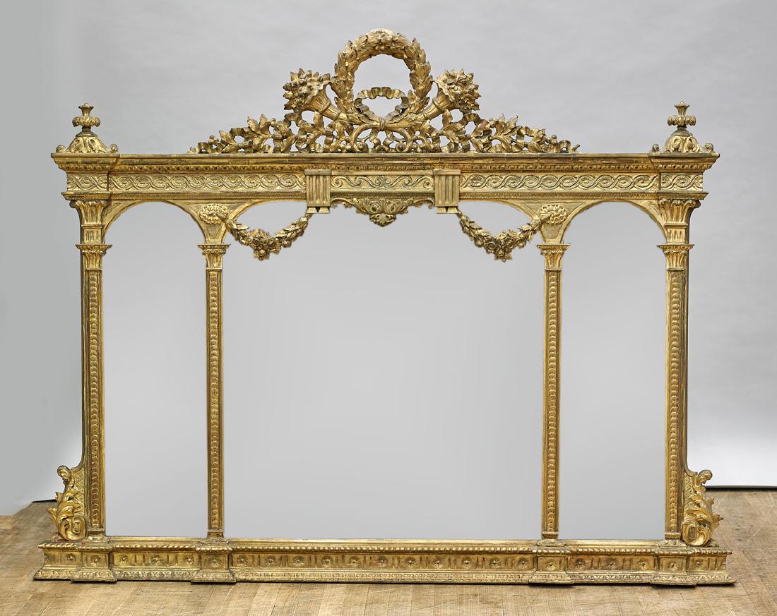 Massive & Ornate Gilt Wood Mirror (1 of 1)