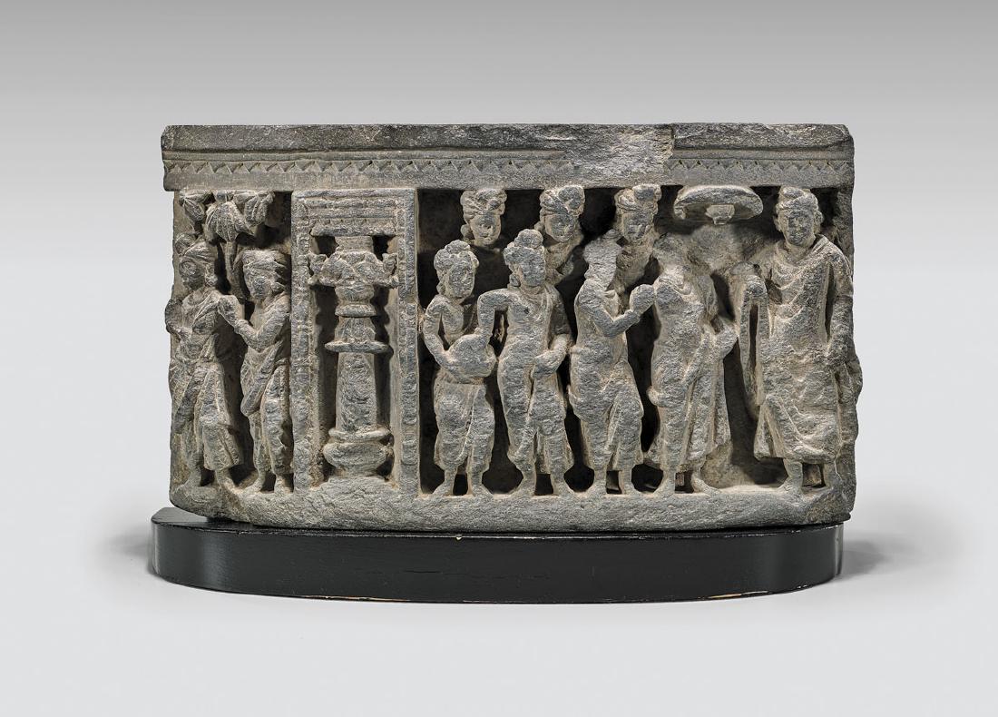 Gandharan Grey Schist Relief Panel (1 of 1)