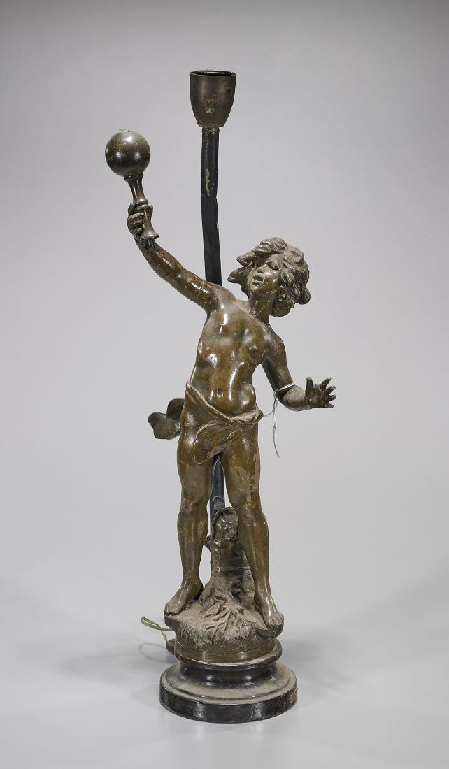 Figural Lamp After Louis Auguste Moreau (1 of 1)