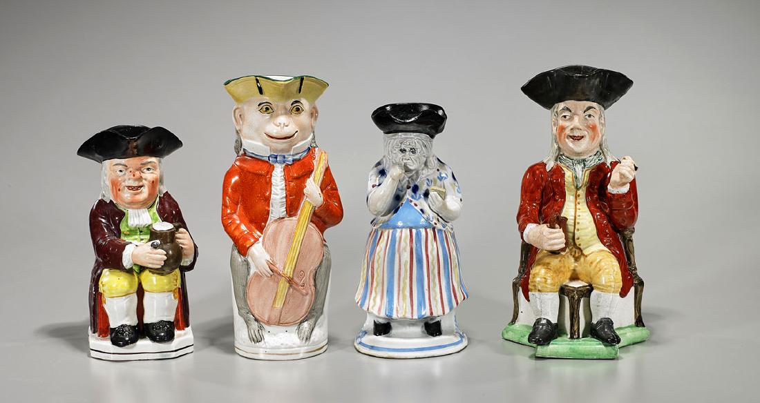 Four Staffordshire Porcelain Toby Jugs (1 of 2)
