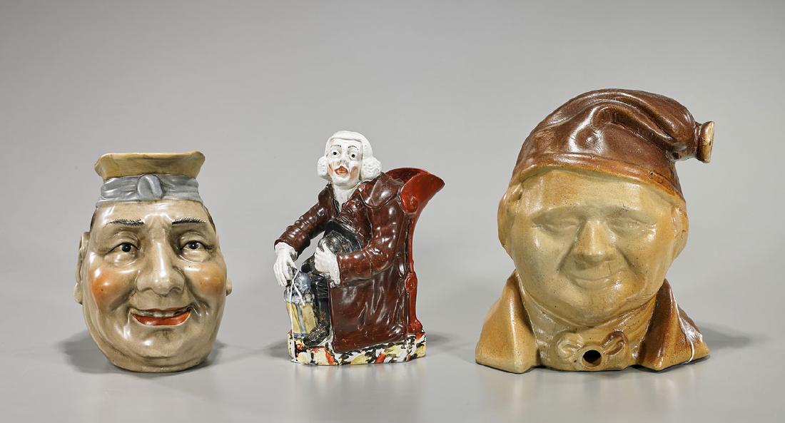 Three English Ceramic Figural Vessels (1 of 2)