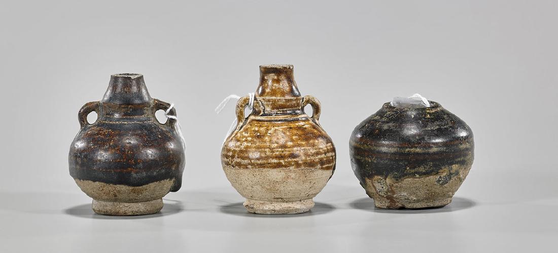 Three Miniature Antique Sawankhalok Pottery Pieces (1 of 1)