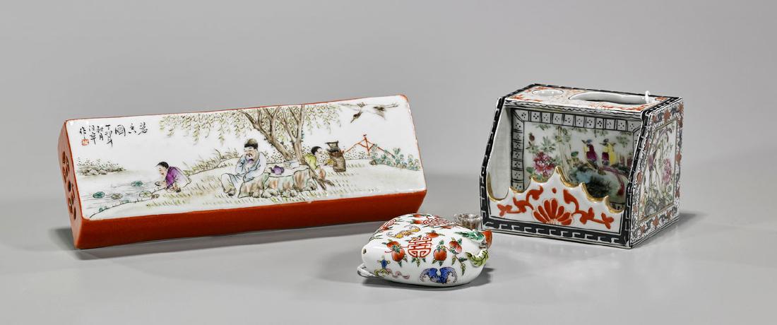 Three Chinese Enameled Porcelains (1 of 2)