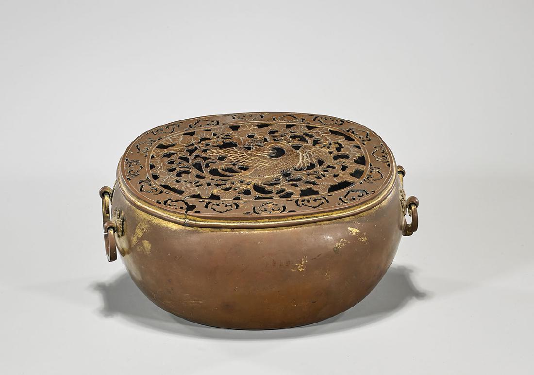 Antique Chinese Brass Handwarmer (1 of 1)