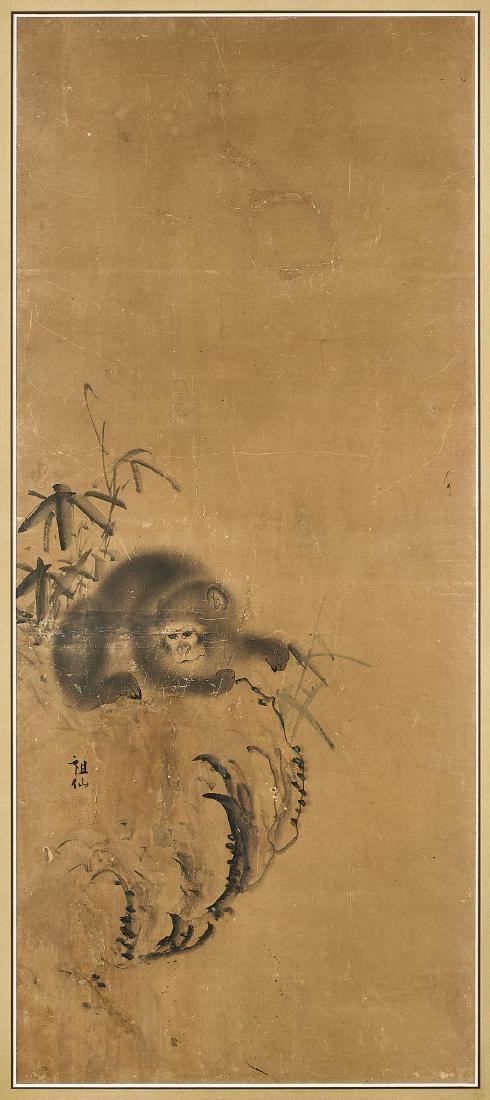 PAIR PAINTINGS ATTRIBUTED TO MORI SOSEN (1 of 4)