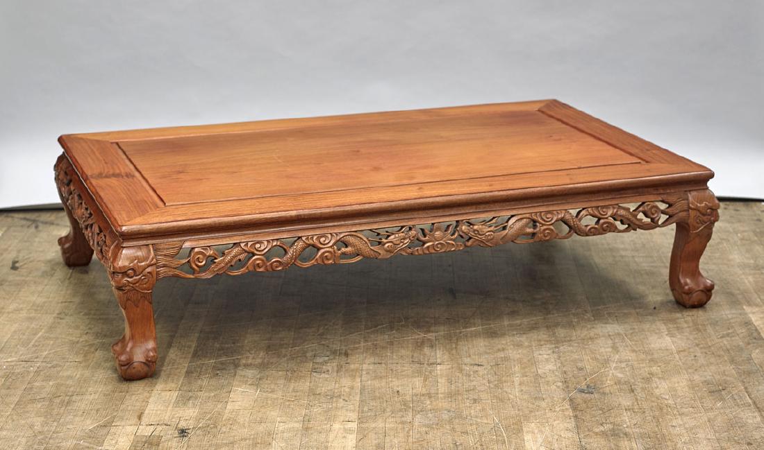 Low Chinese Carved Wood Table (1 of 1)
