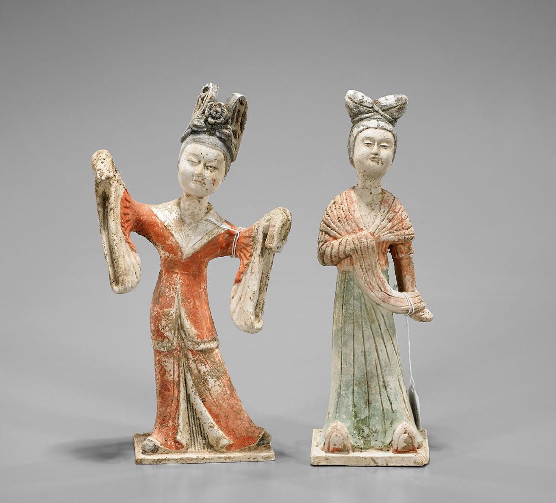 Two Chinese Tang-Style Pottery Figures (1 of 1)