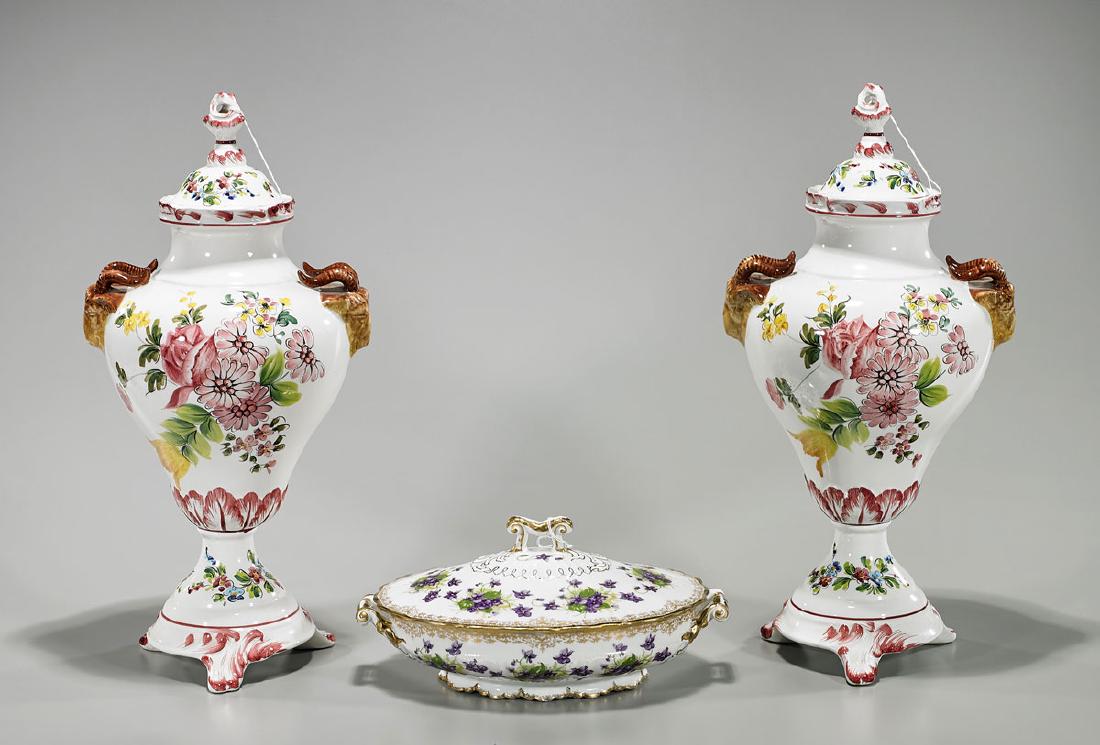 Group of Three Continental Porcelains (1 of 3)