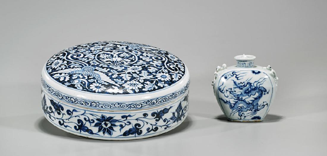 Two Chinese Blue & White Porcelains (1 of 2)