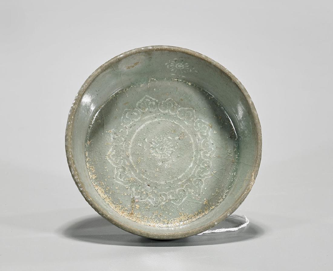 Antique Korean Inlaid Celadon Dish (1 of 2)