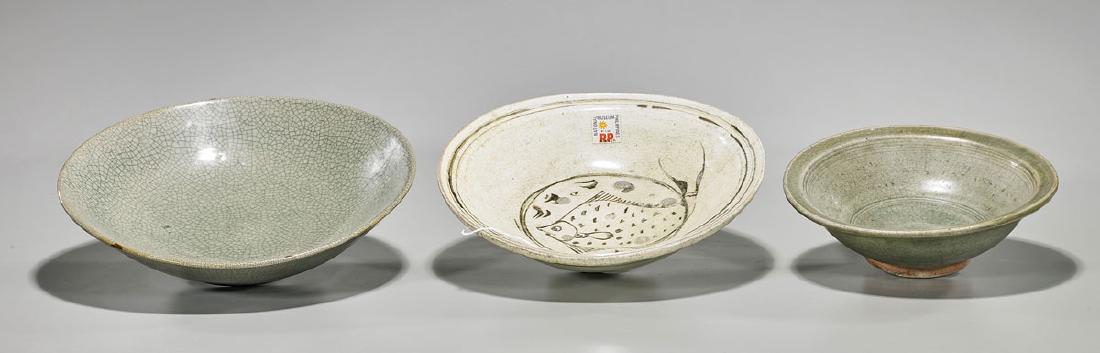 Group of Three Chinese Glazed Ceramic Dishes (1 of 2)