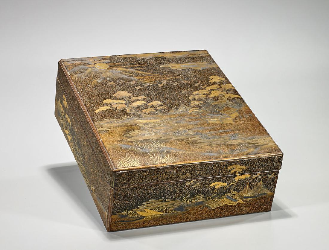Large Antique Japanese Lacquer Box (1 of 3)