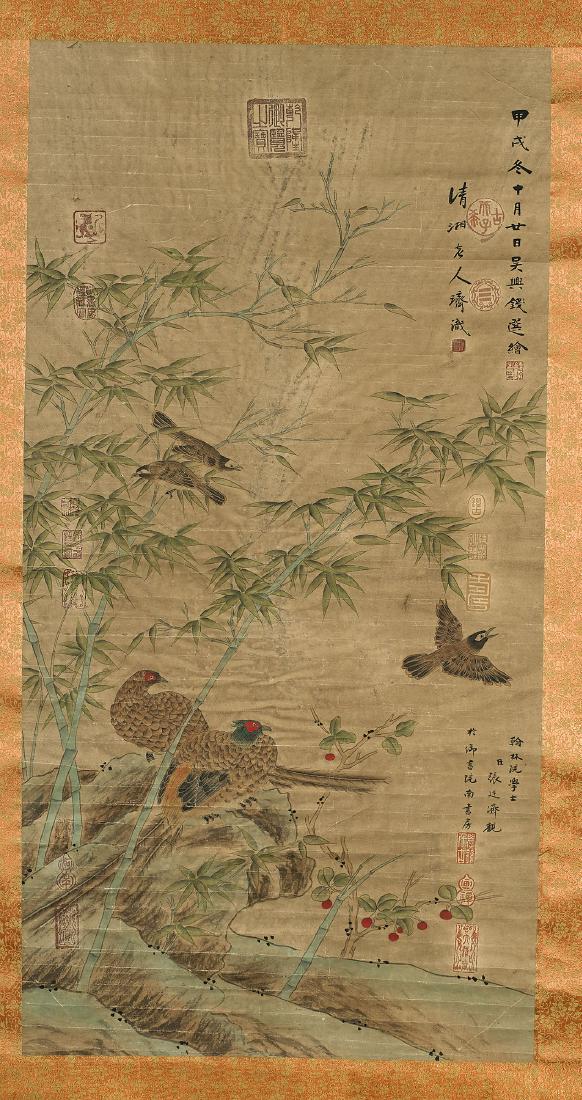 Two Chinese Scrolls: After Xu Xi & Qian Xuan (1 of 4)