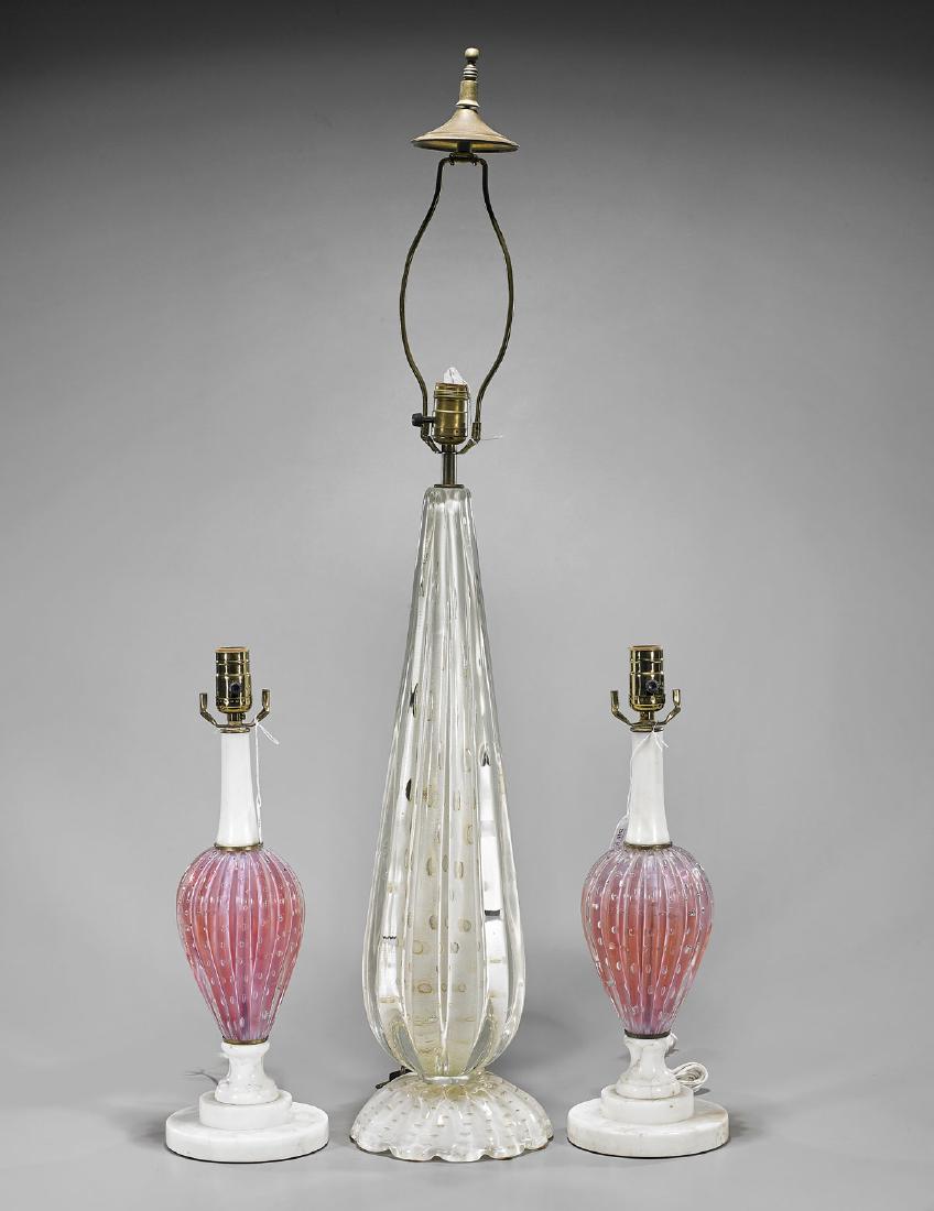 Group of Three Murano Glass Lamps (1 of 1)
