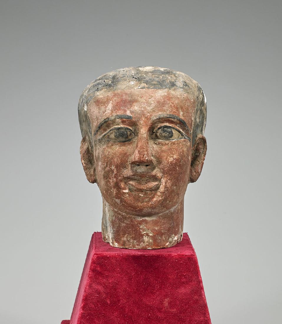 Egyptian Polychrome Head (1 of 4)
