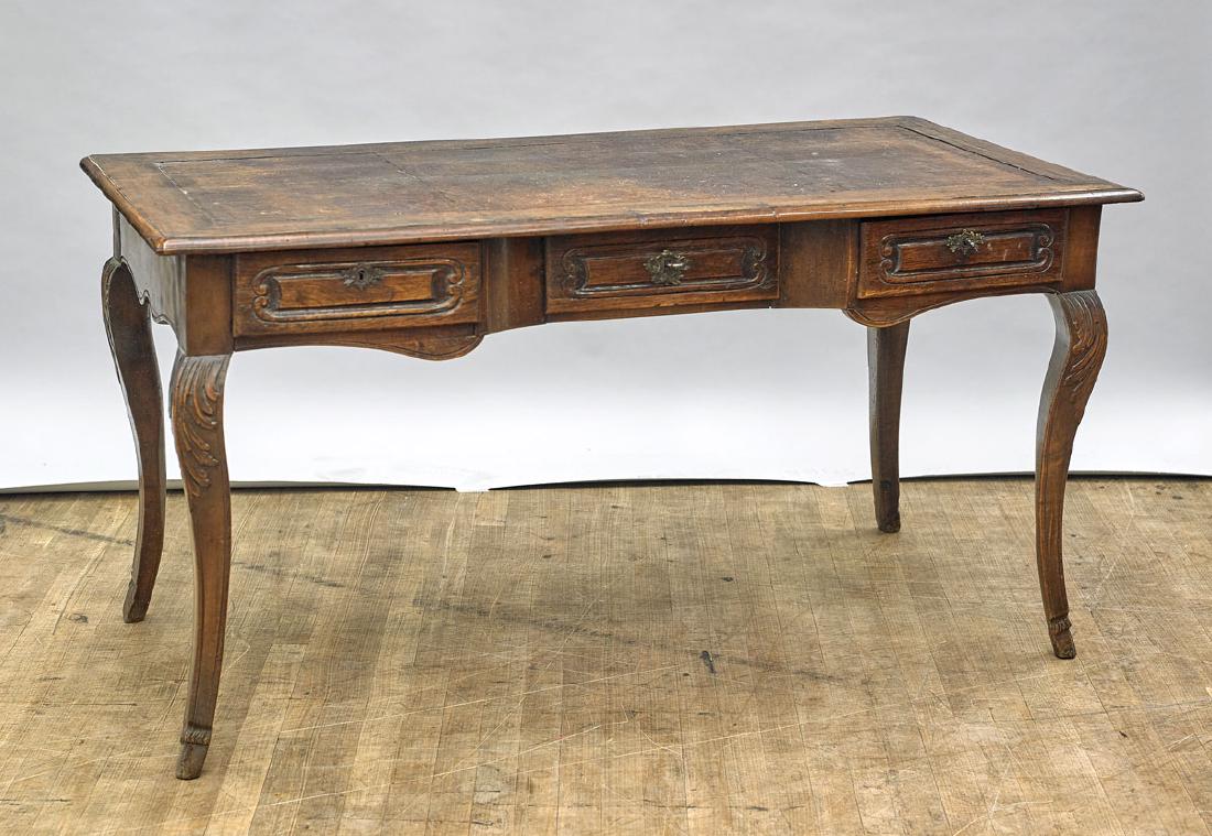 Antique Continental Carved Wood Desk (1 of 1)