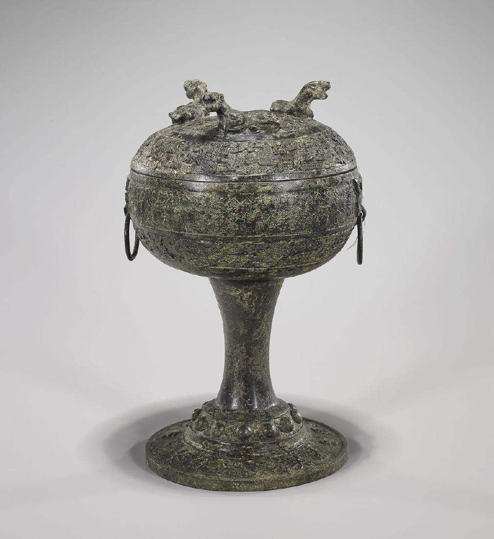 Archaistic Chinese Bronze Dou Vessel (1 of 1)