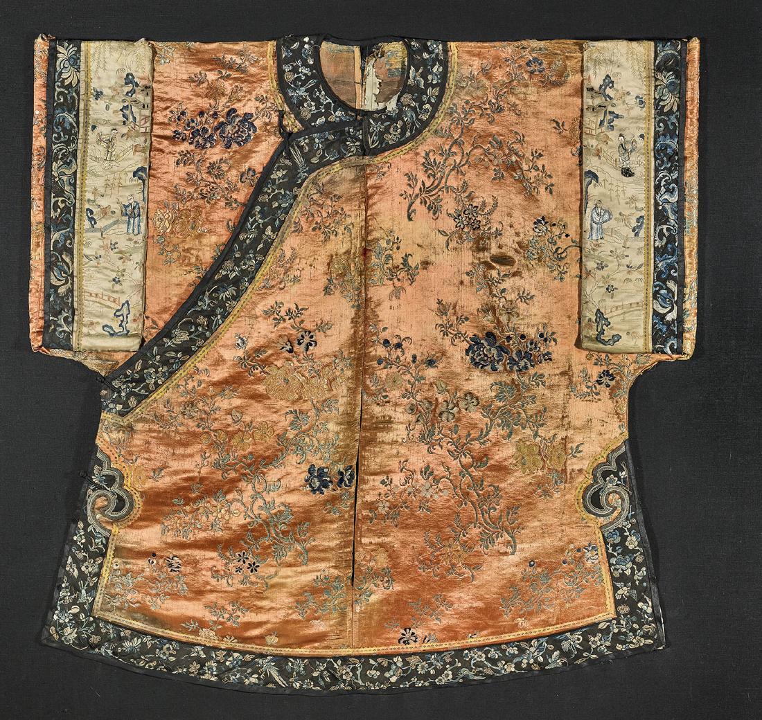 Antique Chinese Embroidered Silk Robe (1 of 1)