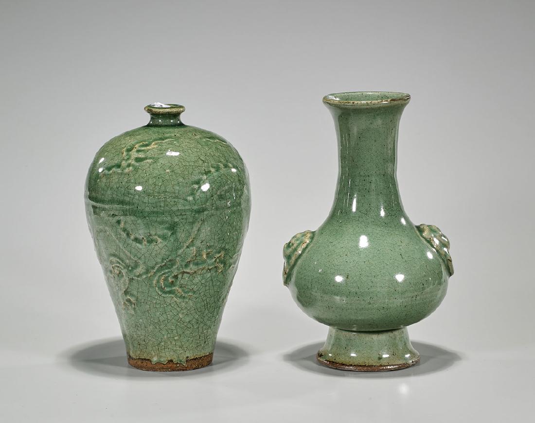 Two Chinese Celadon Glazed Vases (1 of 1)