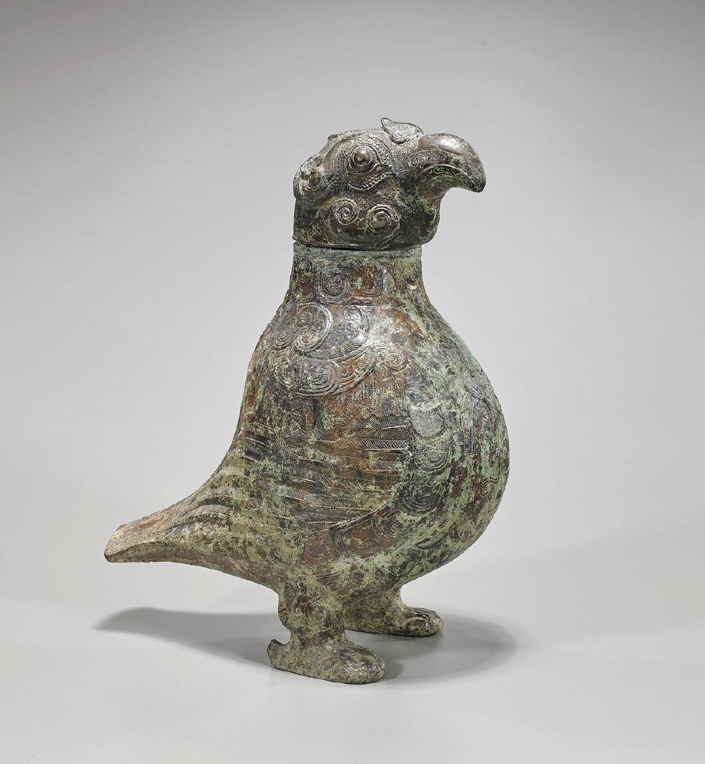 Archaistic Chinese Bronze Bird-Form Vessel (1 of 1)