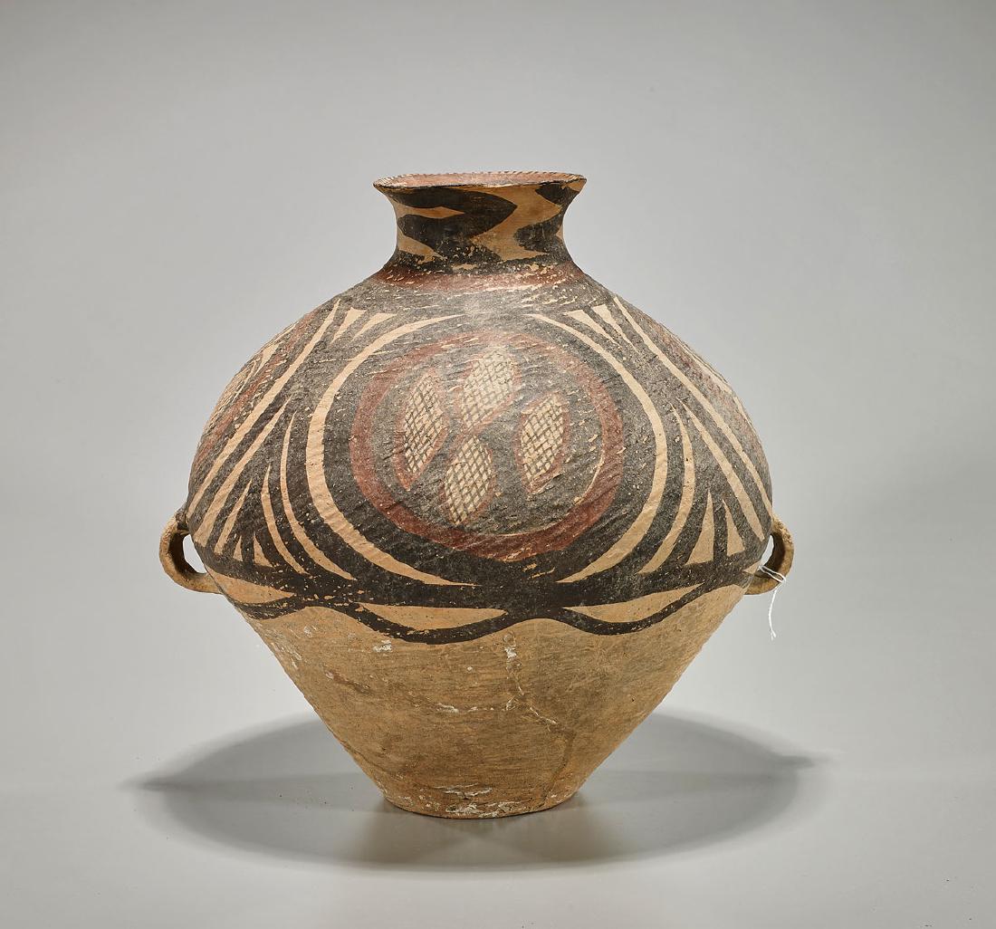 Large Neolithic Chinese Painted Pottery Vase