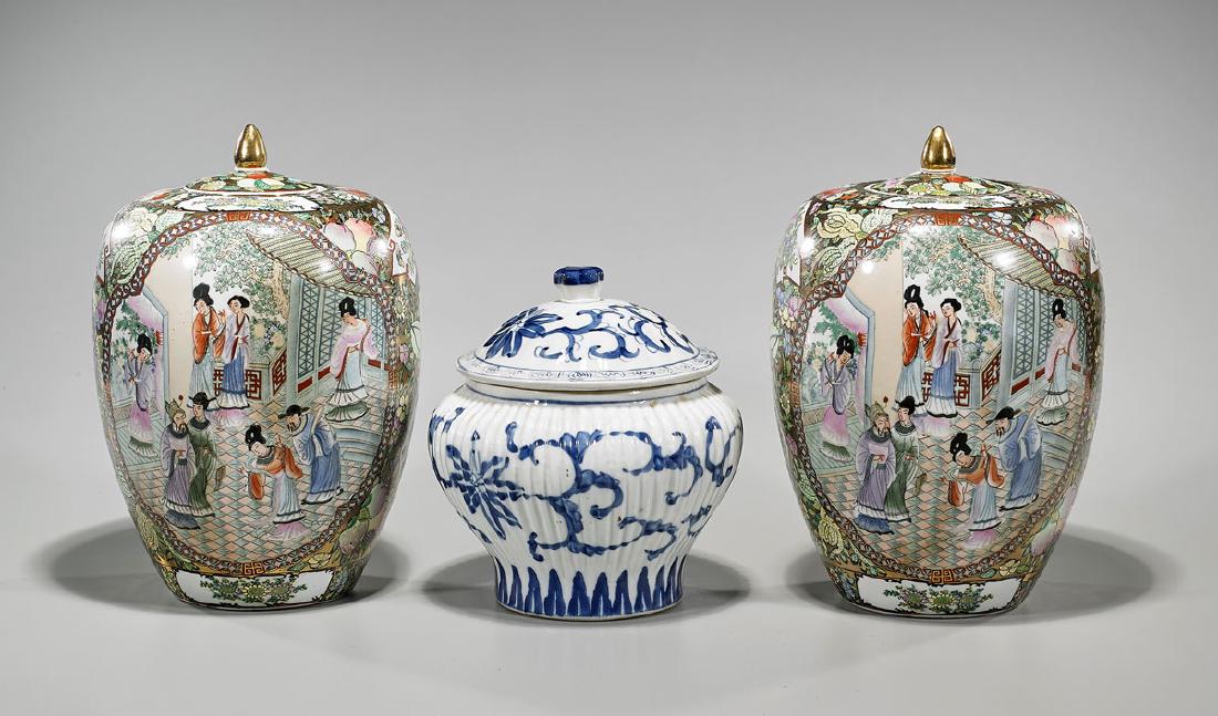 Three Chinese Porcelain Jars (1 of 2)