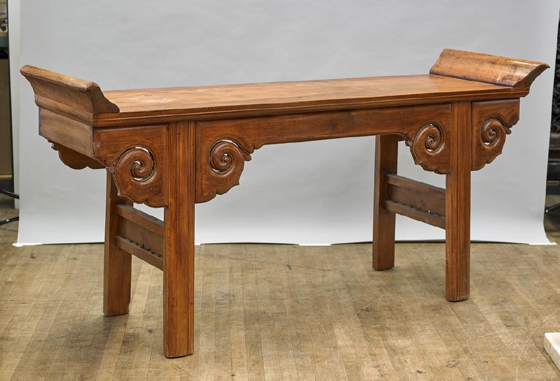 Long Chinese Carved Wood Altar Table (1 of 1)