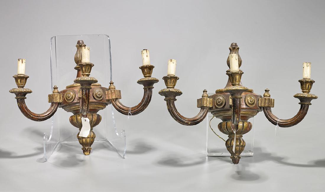 Pair Antique Italian Gilt Wood Sconces (1 of 1)