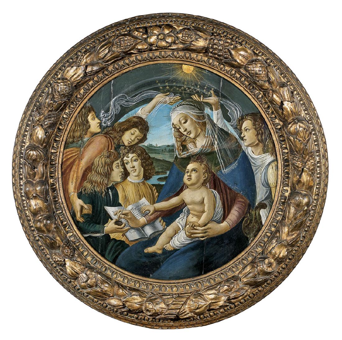 16TH CENTURY TONDO PAINTING AFTER BOTTICELLI (1 of 2)