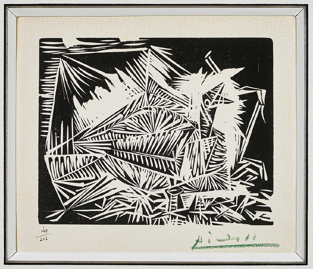 LINOCUT BY PABLO PICASSO: Le Pigeonneau (1 of 3)