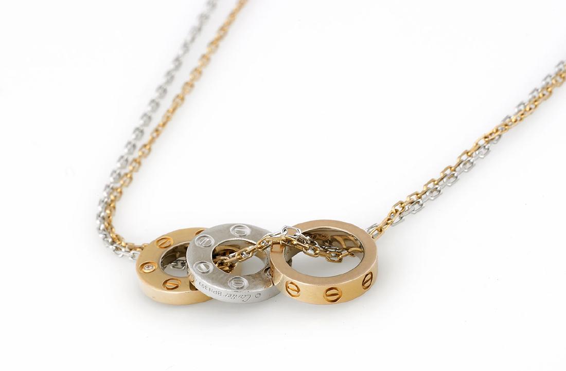 CARTIER DIAMOND & 18K GOLD 'LOVE' NECKLACE (1 of 3)